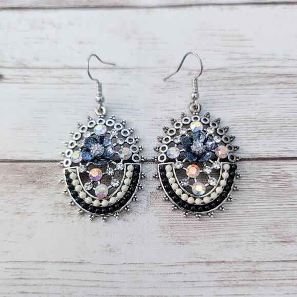 Vintage Jewelry - Vintage Earrings Dangle Drop Earrings Unusual - Some Condition Issues